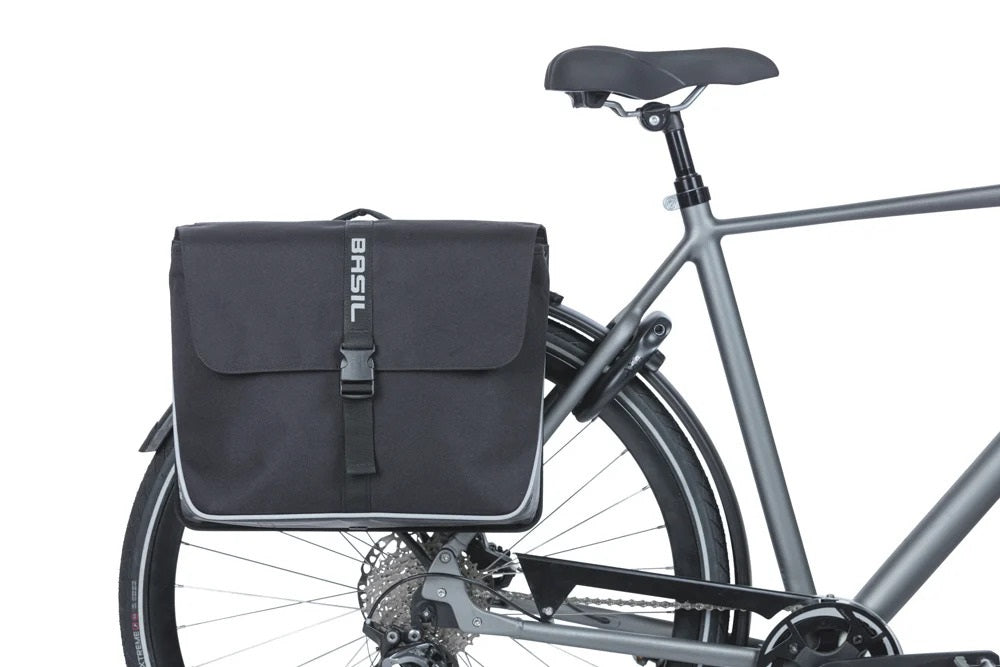 Dubble fietstas Basil Forte MIK 35 liter 15 x 38 x 30 cm - zwart