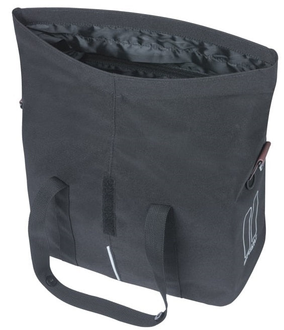 Fietshandtas Basil City MIK 8 - 11 liter 19 x 30 x 26 cm - zwart