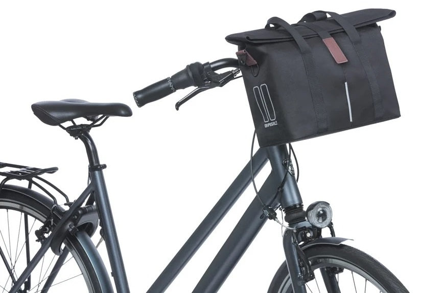 Fietshandtas Basil City MIK 8 - 11 liter 19 x 30 x 26 cm - zwart