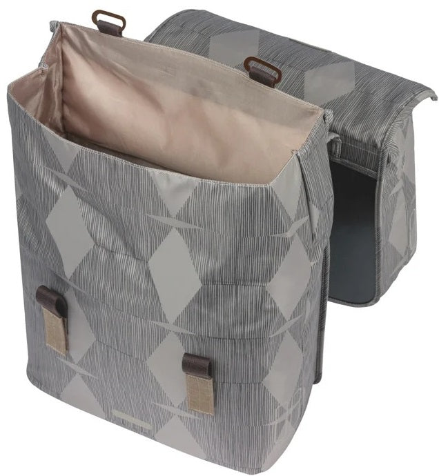 Dubbele Fietstas Basil Elegance MIK 40 - 49 liter - Chateau Taupe