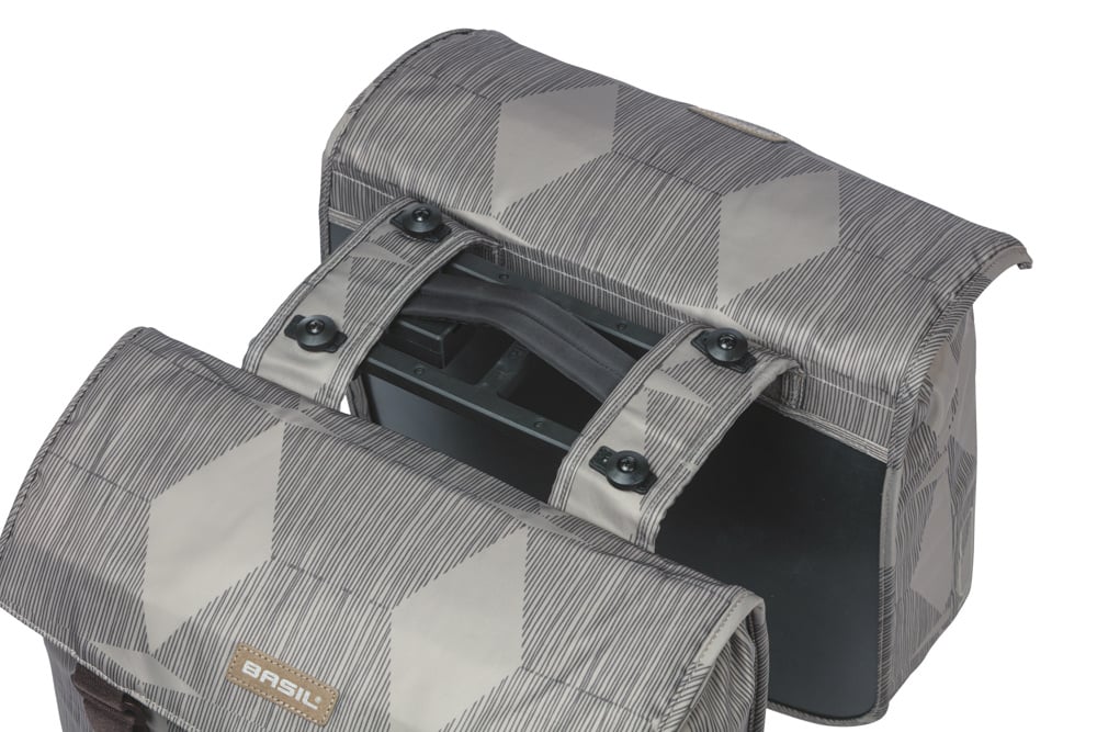 Dubbele Fietstas Basil Elegance MIK 40 - 49 liter - Chateau Taupe