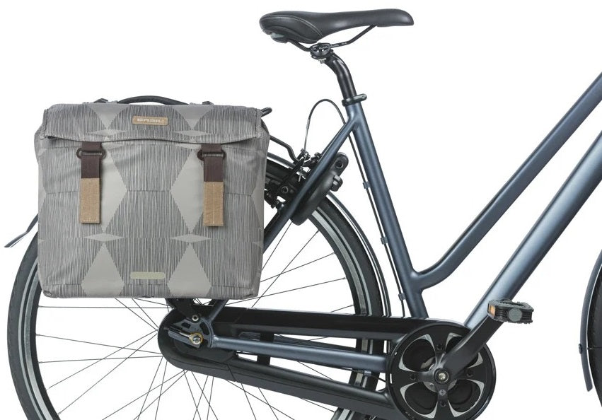 Dubbele Fietstas Basil Elegance MIK 40 - 49 liter - Chateau Taupe