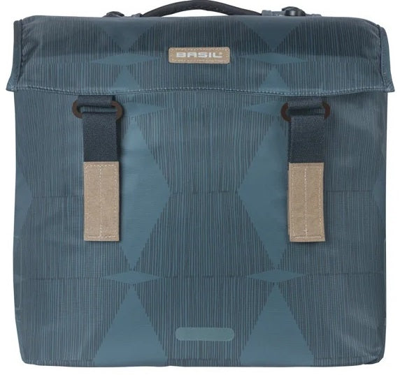 Dubbele fietstas Basil Elegance MIK 40-49 liter - estate blauw