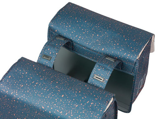 Dubbele fietstas Basil Flair 35 liter - navy