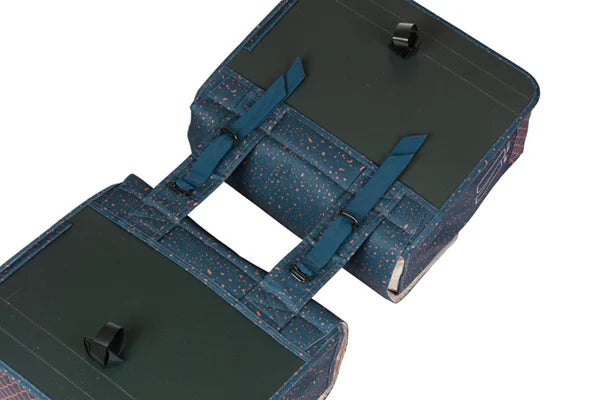 Dubbele fietstas Basil Flair 35 liter - navy