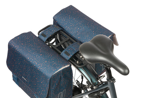 Dubbele fietstas Basil Flair 35 liter - navy