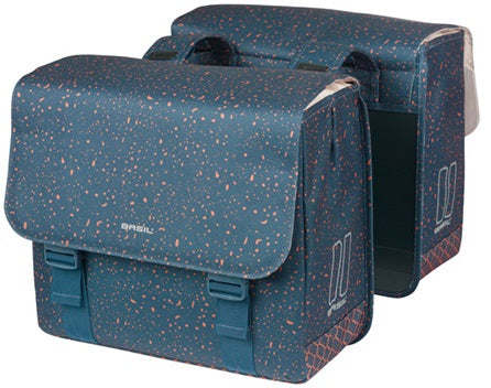 Dubbele fietstas Basil Flair 35 liter - navy