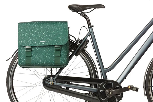 Dubbele fietstas Basil Flair 35 liter - groen