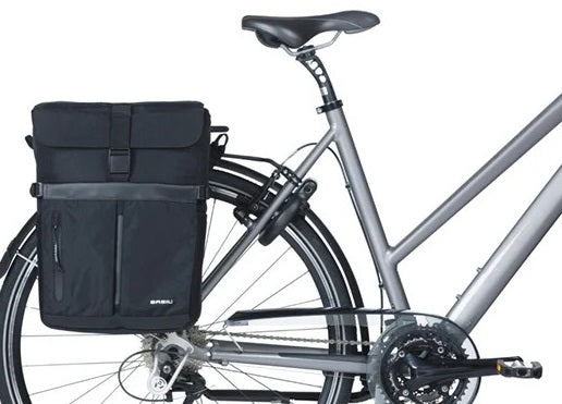 Fietsschoudertas Basil Move MIK studs 14 liter 14 x 24 x 34 cm - zwart