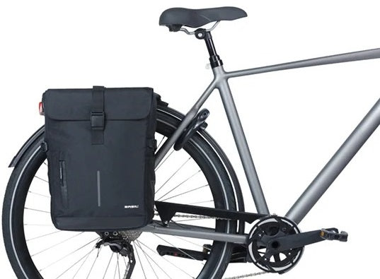 Dubbele fietsas Basil Move 30 liter 16 x 27 x 38 cm - zwart