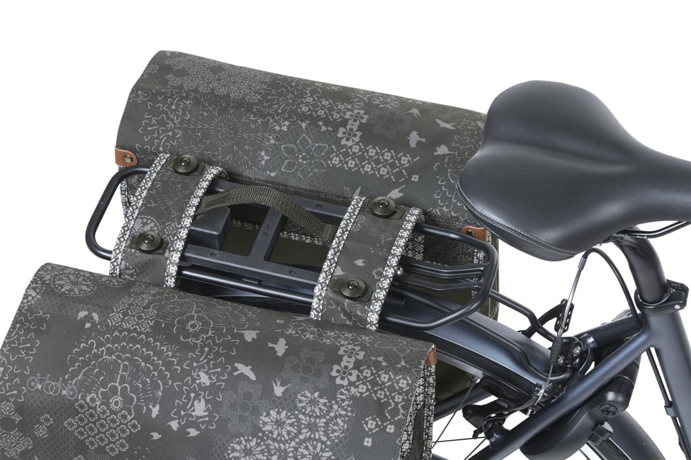 Dubbele Fietstas Basil Bohème MIK 35 liter - Zwart / Charcoal