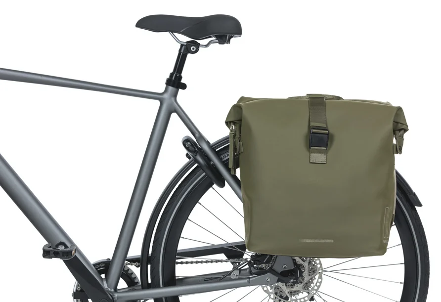 Dubbele fietstas Basil SoHo Nordlicht MIK 41 liter 15 x 31 x 38 cm - Moss Green