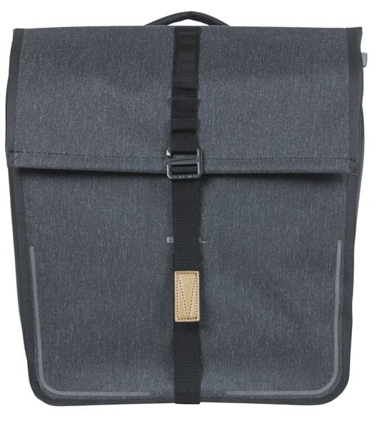 Dubbele fietstas Basil Urban Dry MIK 50 liter - charcoal