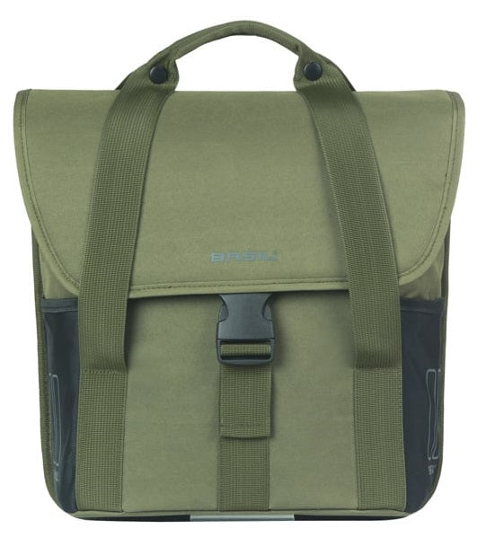 Enkele fietstas Basil GO 16 liter 15 x 29 x 34 cm - donkergroen