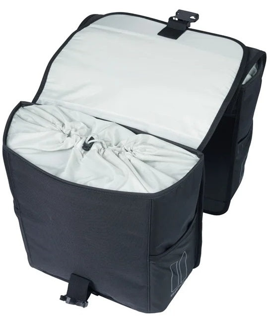 Dubbele fietstas Basil GO MIK 32 liter - zwart