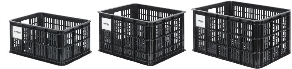 Fietskrat Basil L gerecycled kuntstof MIK 40 liter - zwart