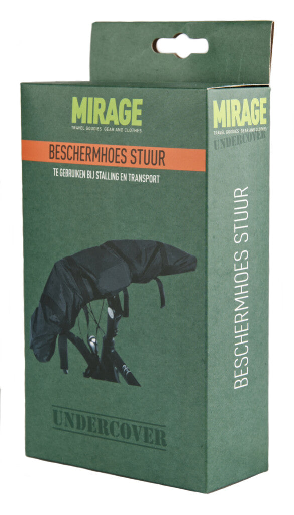 Beschermhoes Mirage Undercover voor fietsstuur zwart
