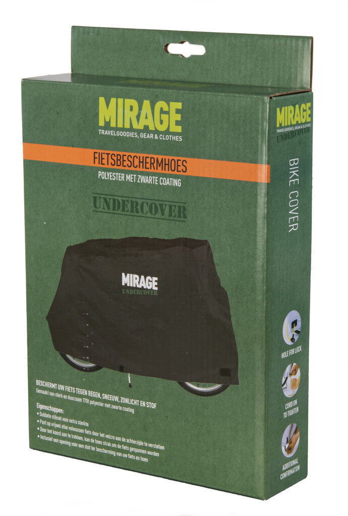 Beschermhoes Mirage Undercover voor fiets 170D zwart polyester