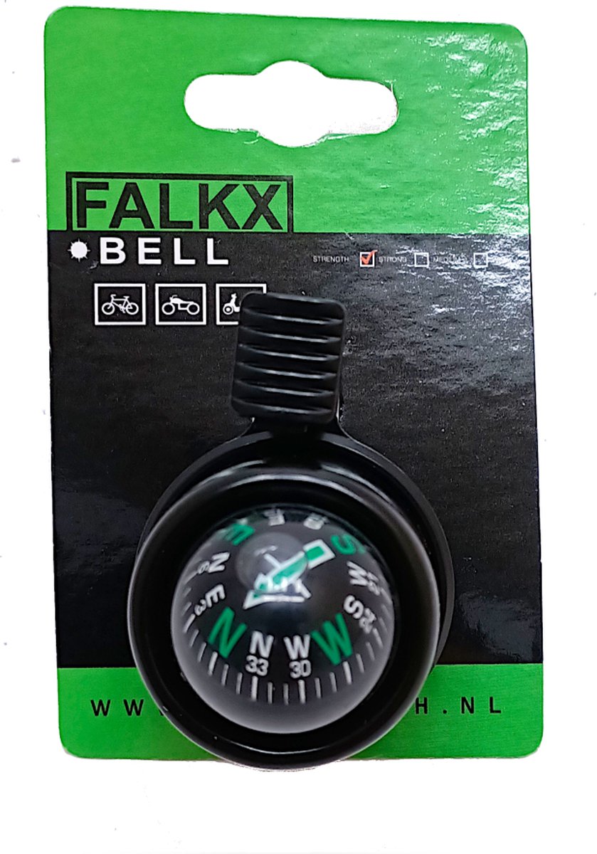 Fiets bel - M wave Met Kompas 34 Mm 360° Zwart