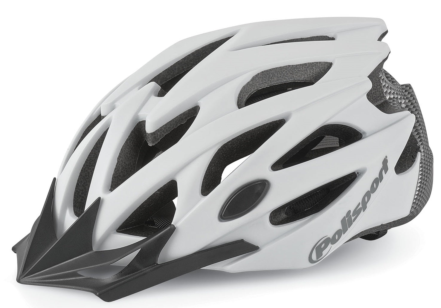 Fietshelm Polisport Twig L 58-61 cm - wit / mat carbon