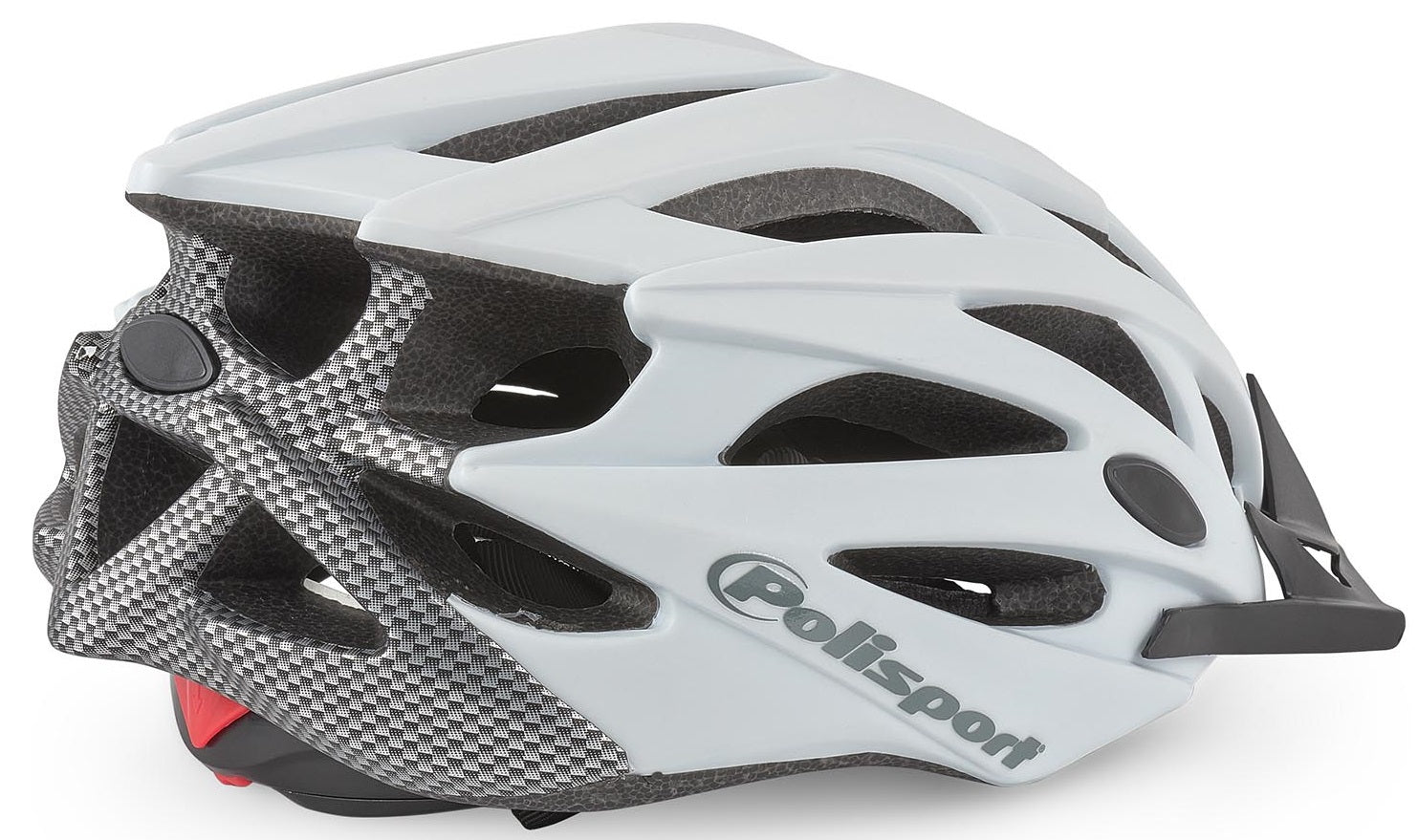 Fietshelm Polisport Twig L 58-61 cm - wit / mat carbon