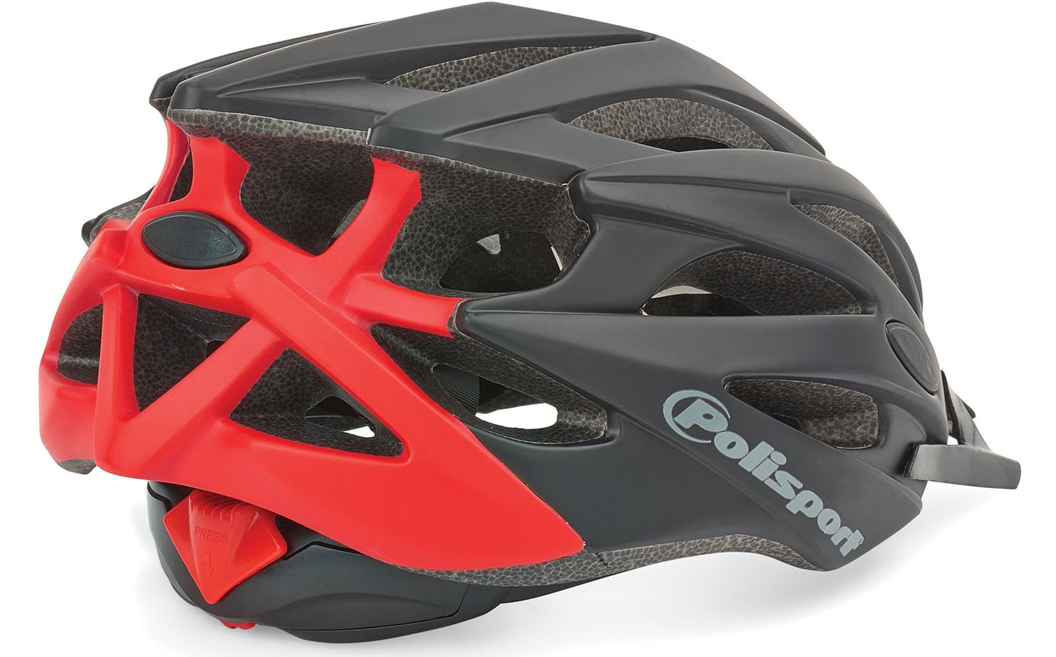 Fietshelm Polisport Twig L 58-61 cm - zwart / mat rood