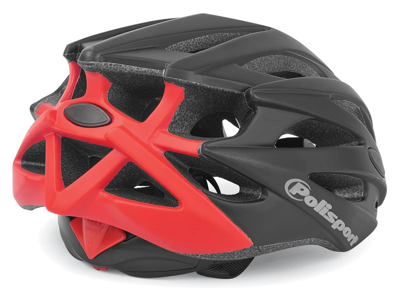 Fietshelm Polisport Twig L 58-61 cm - zwart / mat rood