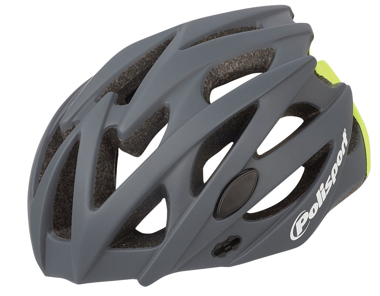 Fietshelm Polisport Twig L 58-61 cm - donkergrijs / fluor geel