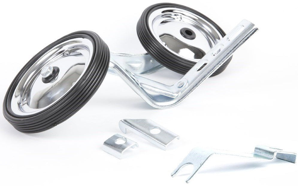 Zijwielen 12~20 PexKids in een neutrale chromen kleur