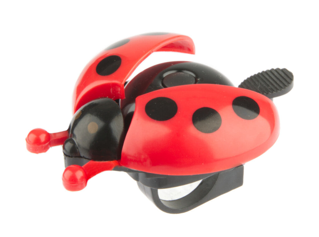 Kinderbel PexKids Lieveheersbeestje met openstaande vleugels - rood/zwart
