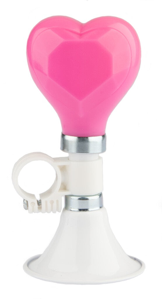 Fietstoeter recht PexKids Hartjes - wit met roze bol