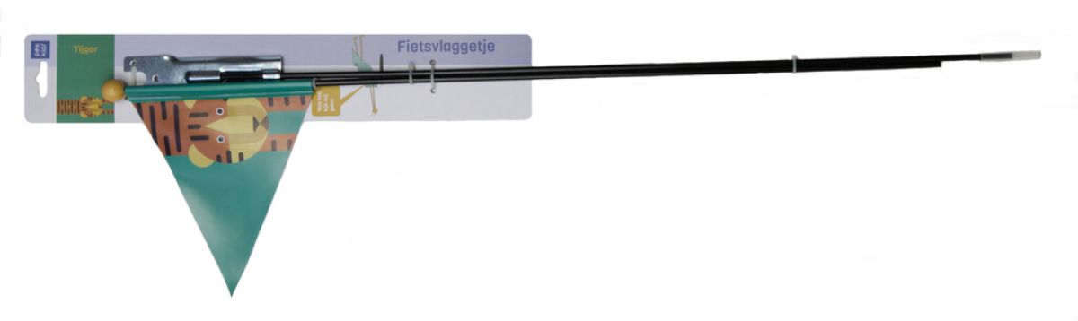 Veiligheidsvlag PexKids Tiger - groen met tijgerprint