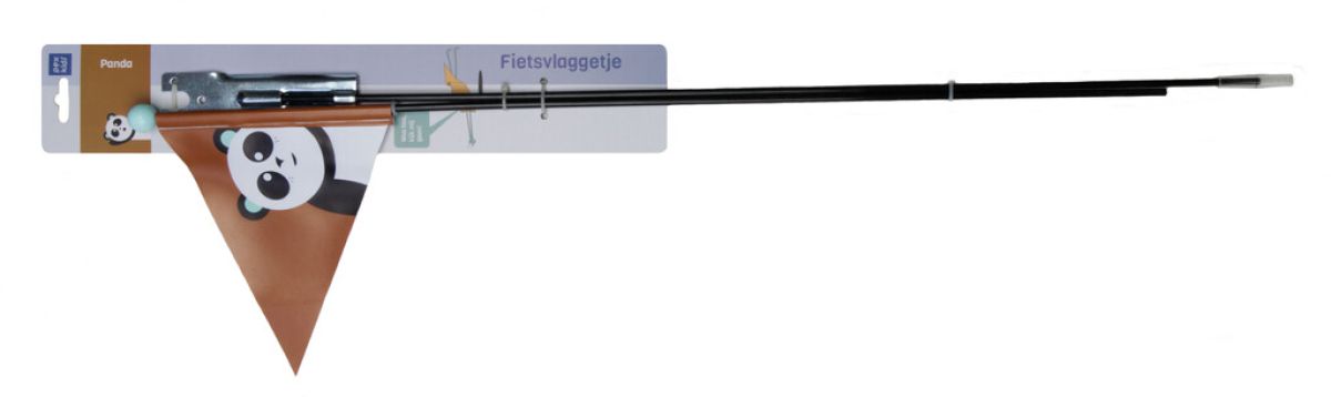 Veiligheidsvlag PexKids Panda - bruin met panda print