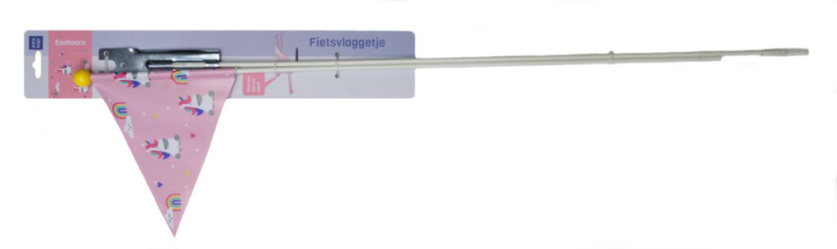 Veiligheidsvlag Pexkids Unicorn - roze met unicorn print