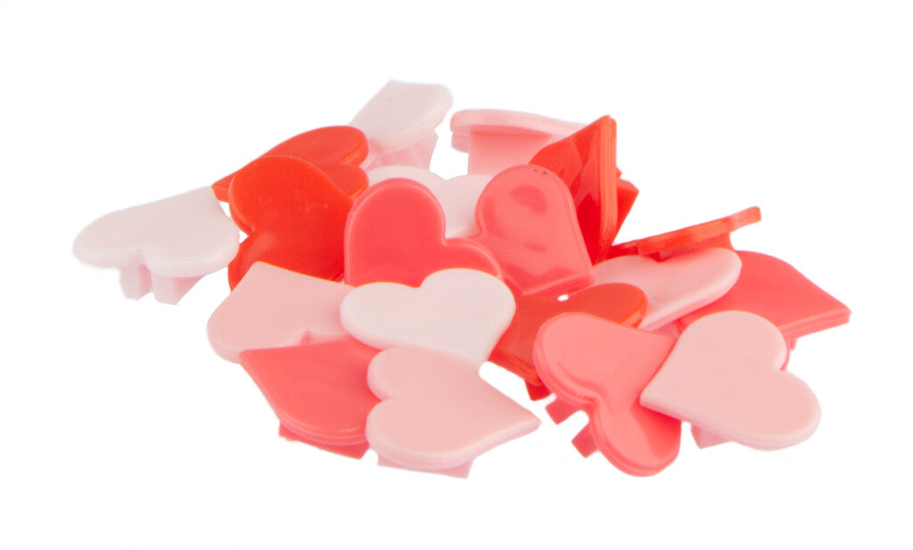 Spaakkralen PexKids "hartjes" assorti van 4 kleuren (20 stuks op kaart)