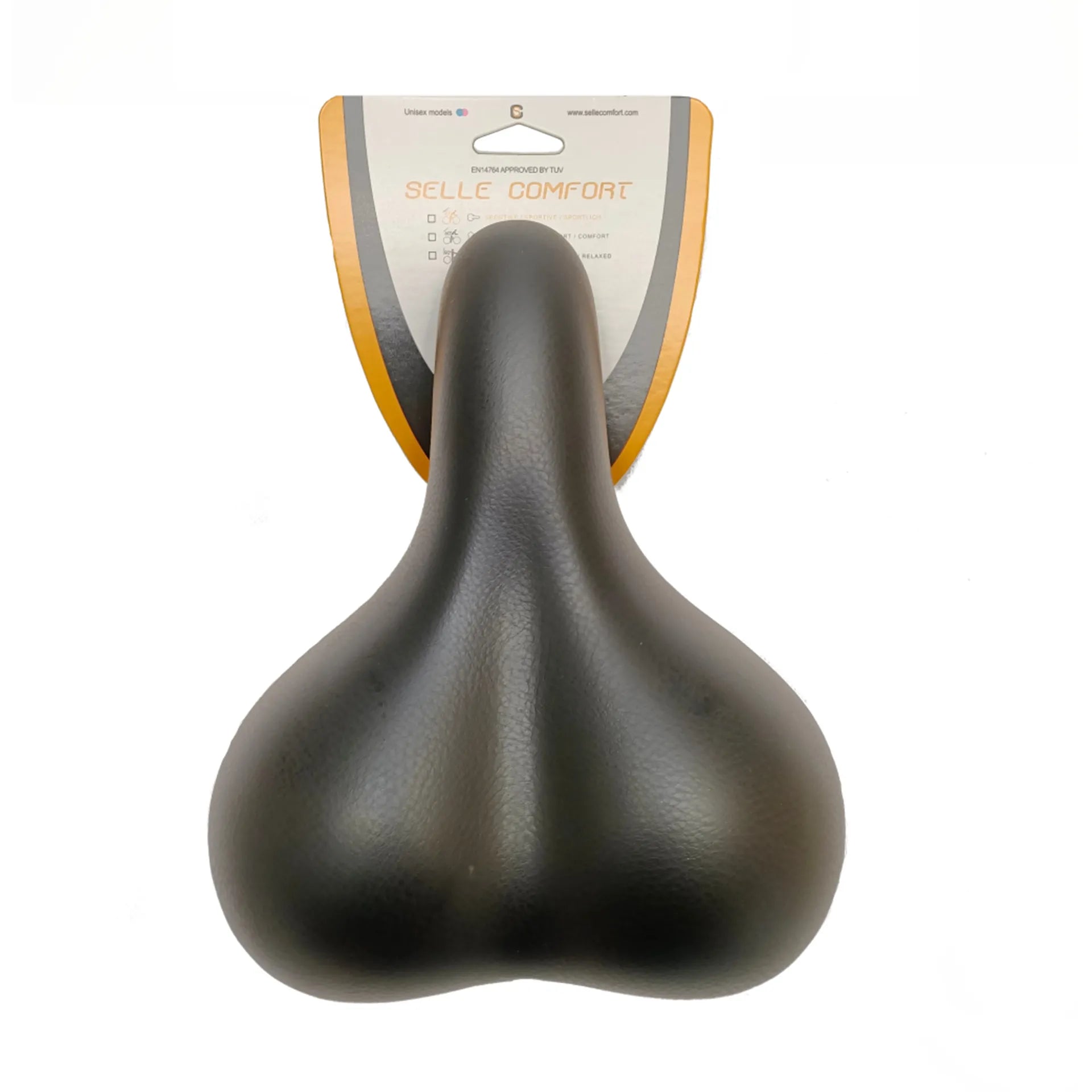 fiets zadel - Selle Comfort City zwart, zonder strop