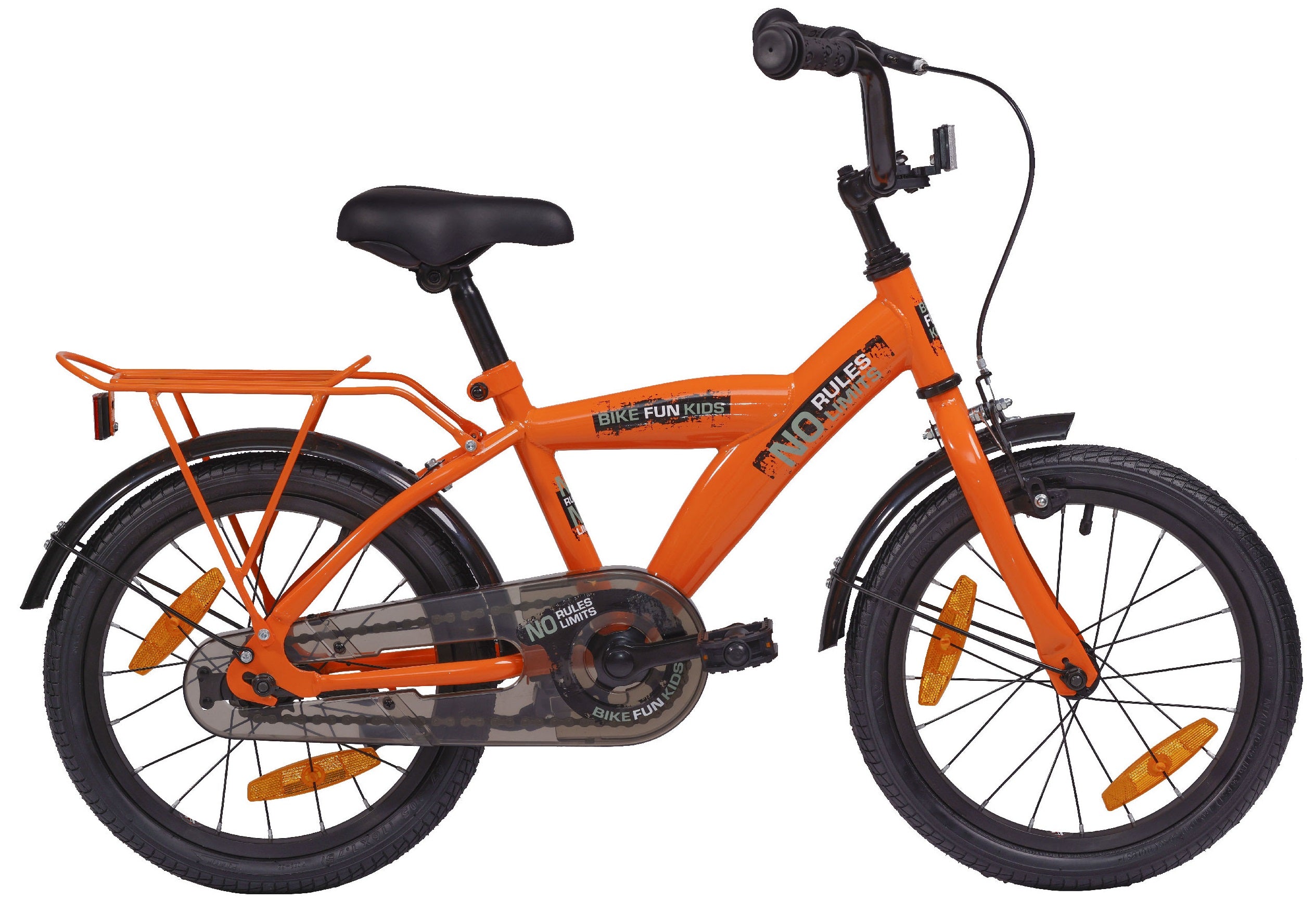 Kinderfiets 16" Bikefun No Rules - oranje
