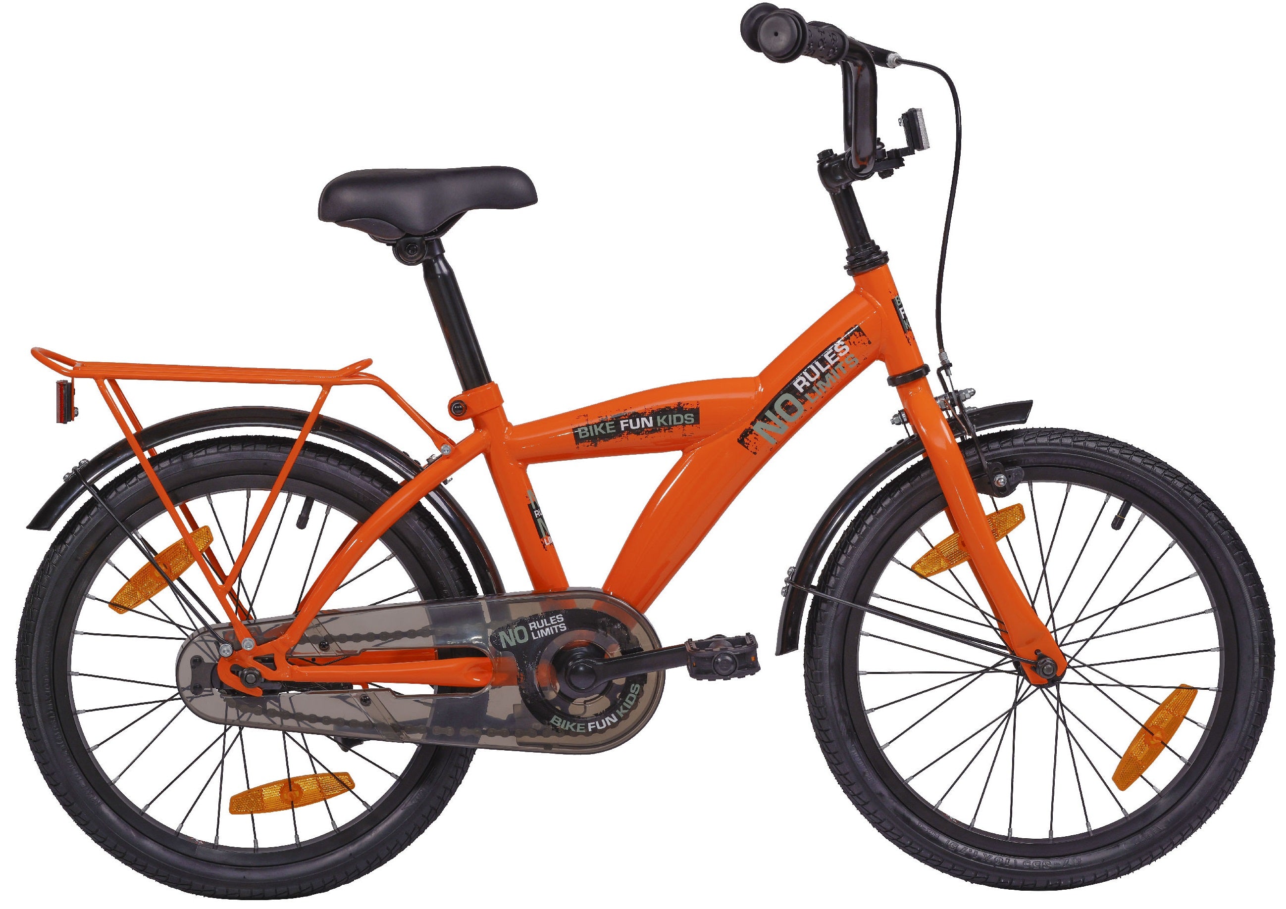 Kinderfiets 18" Bikefun No Rules - oranje