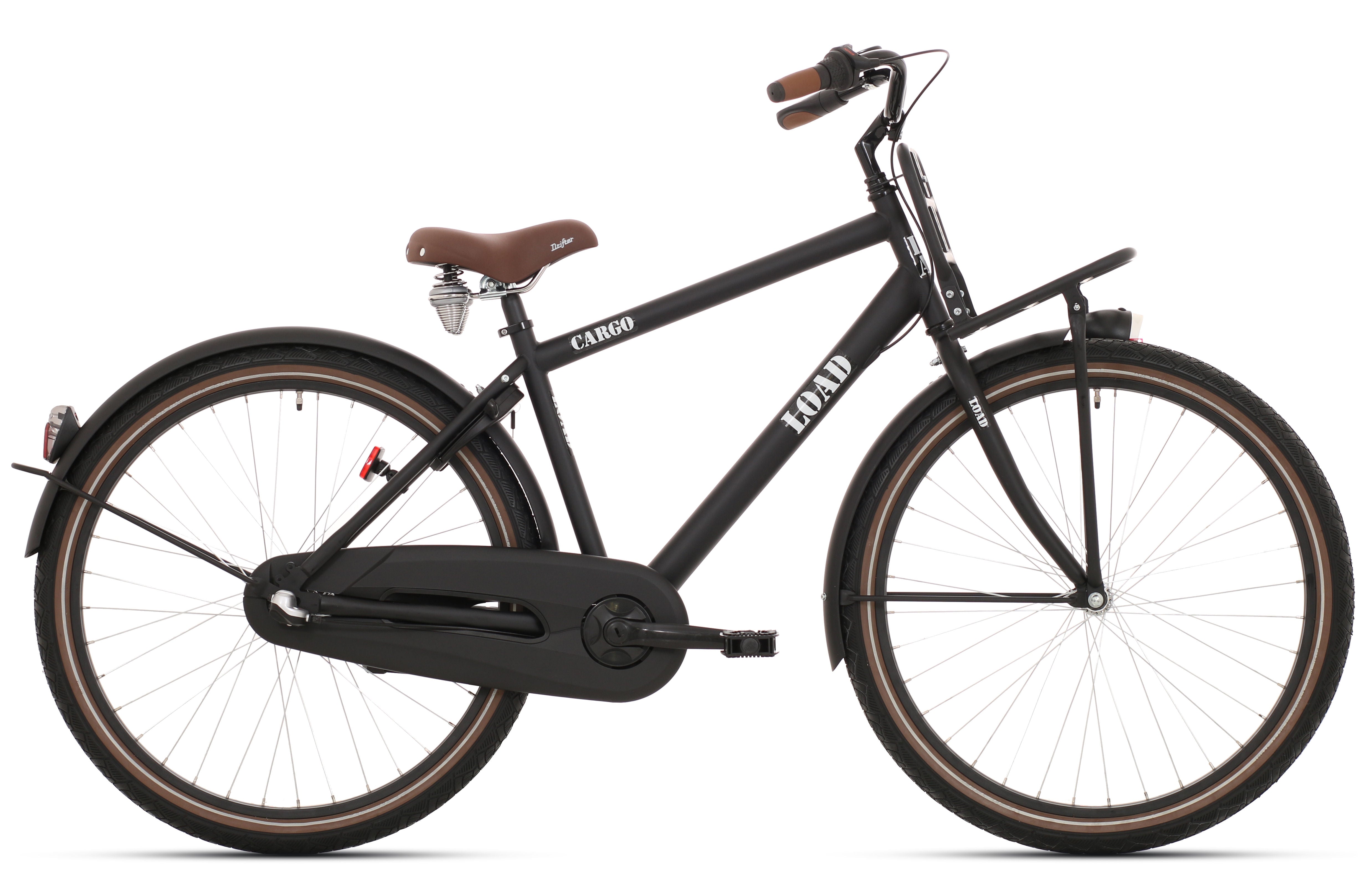 Bikefun Load 26" jongensfiets met 3 versnellingen remnaaf - mat zwart