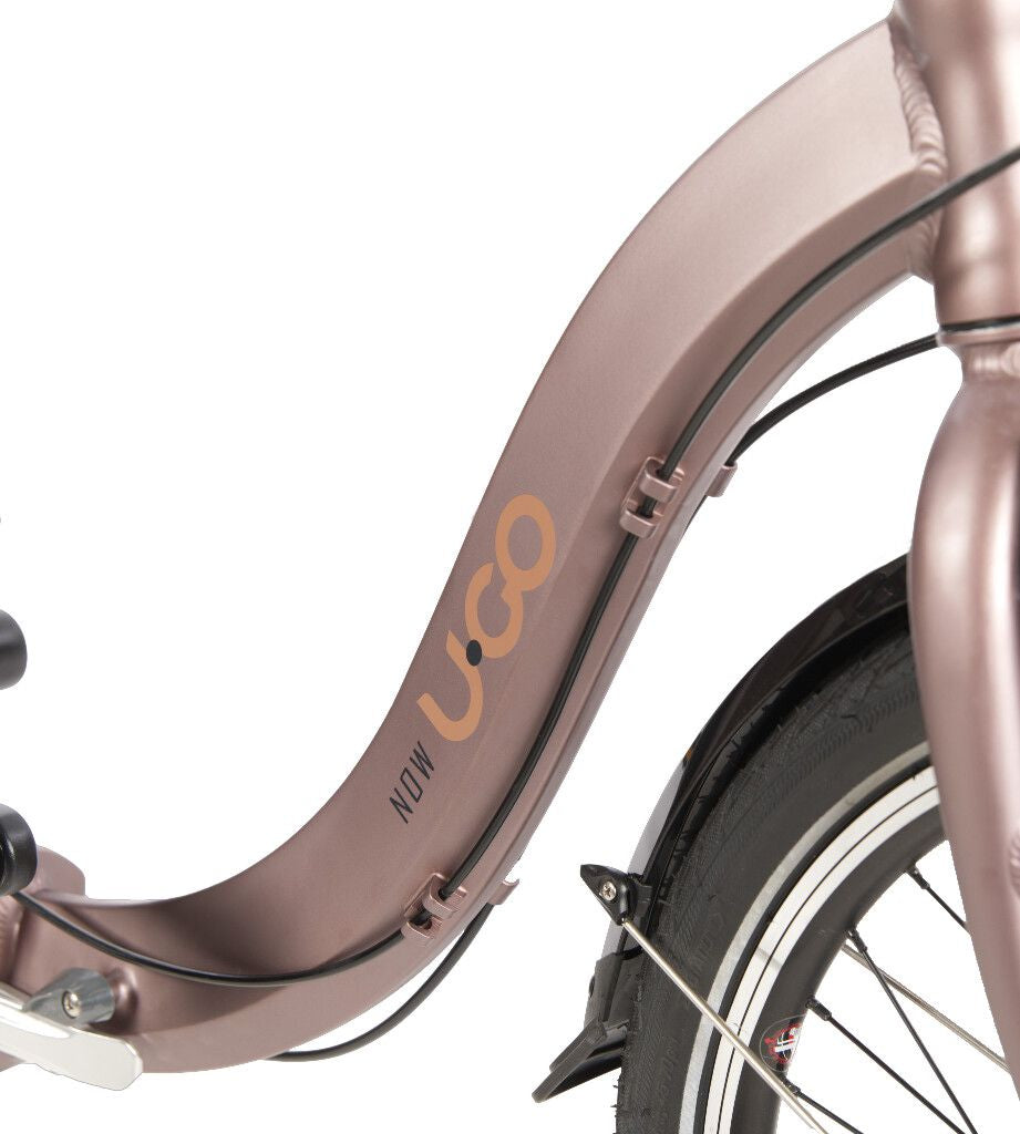 Vouwfiets 20" U-Go Now i3 met lage instap - V-brake - Nexus 3 speed - marroon brown