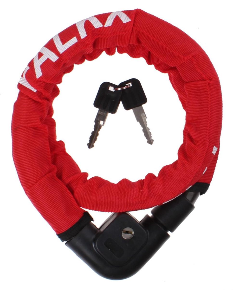 fiets slot - FALKX Cobraslot 22x1000mm rood, Nylon hoes