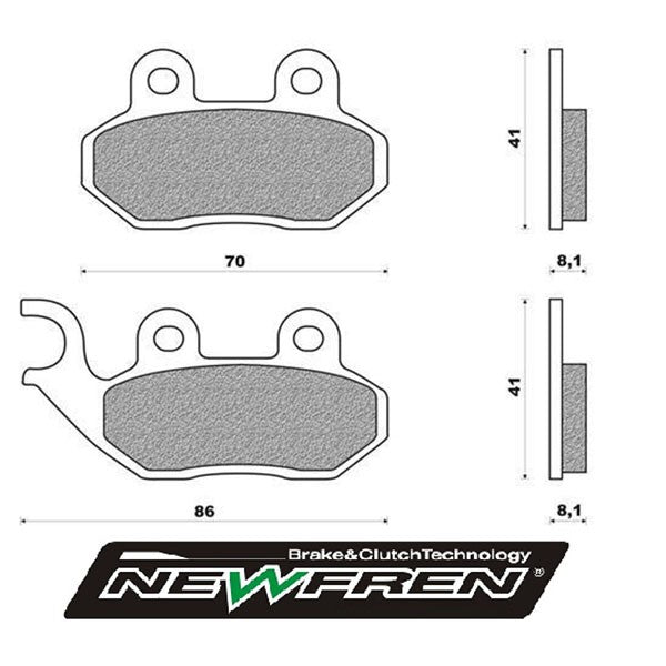 remblokset scooter cel/ allo/ fid/ fid2/ jet/ maxsym/ orb/ tgb/ tweet/ xpro newfren fd0219