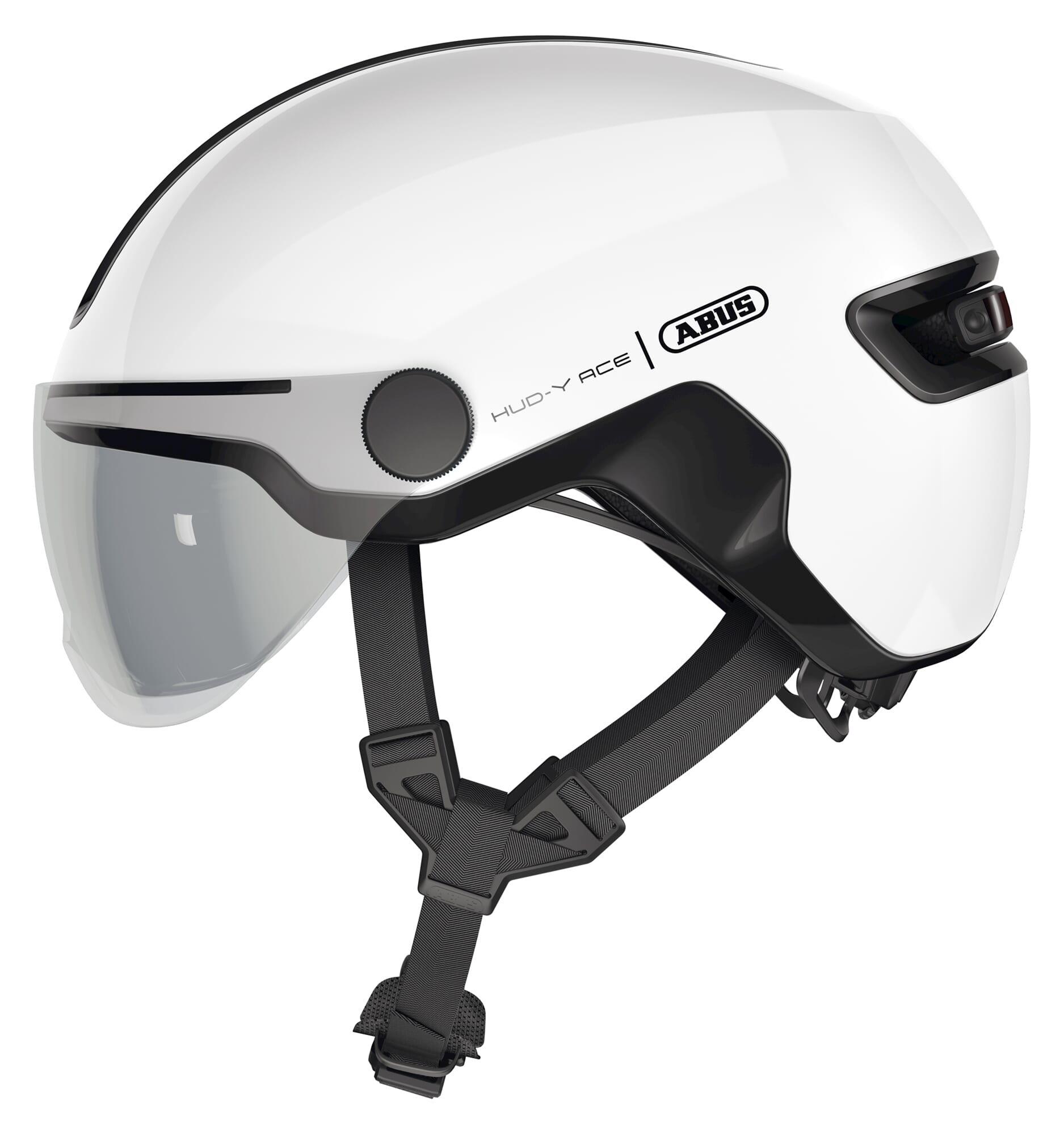 Abus helm HUD-Y ACE shiny white M 54-58cm