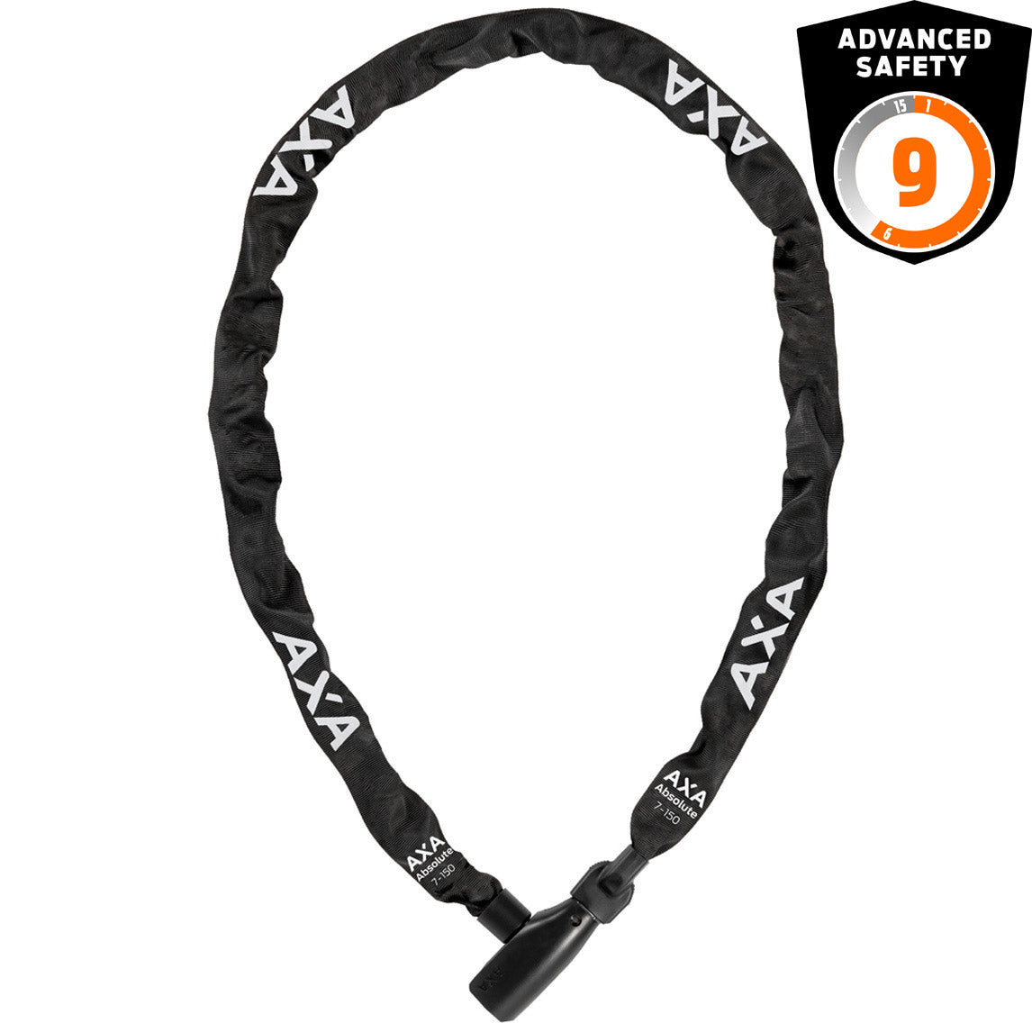 AXA kettingslot Absolute 7-150 150cm/7mm zwart