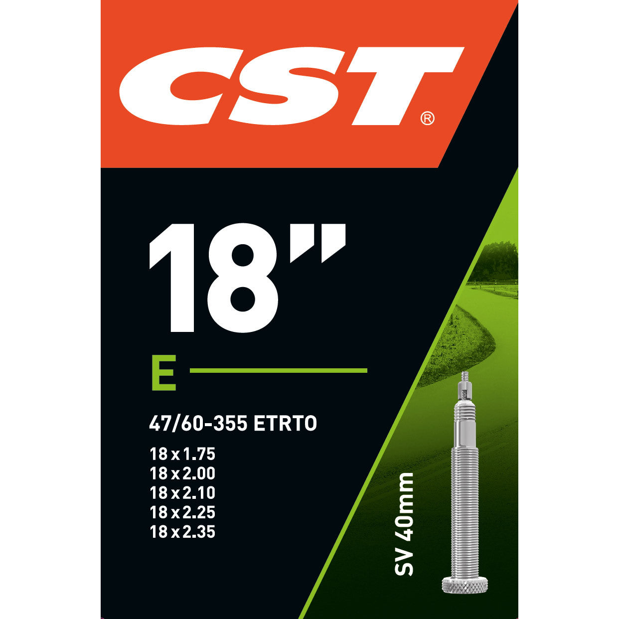 fiets binnenband - Cst Binnenband 18 Inch (47/60-355) Fv 40 Mm