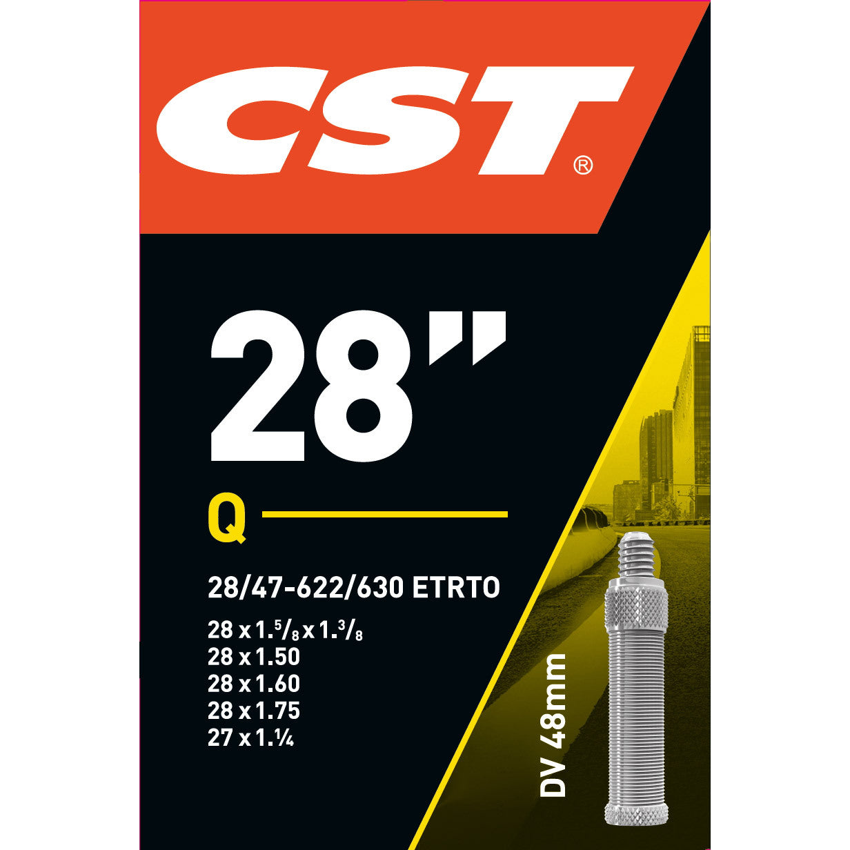 fiets binnenband - Cst Binnenband 28 Inch (47-622/630) Dv 48 Mm