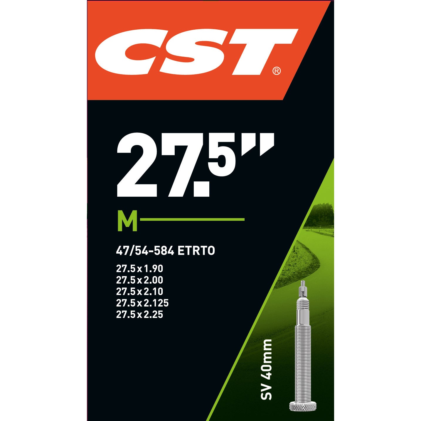 fiets binnenband - CST - Binnenband Fiets - Frans Ventiel - 40 mm - 27.5 x 1.75