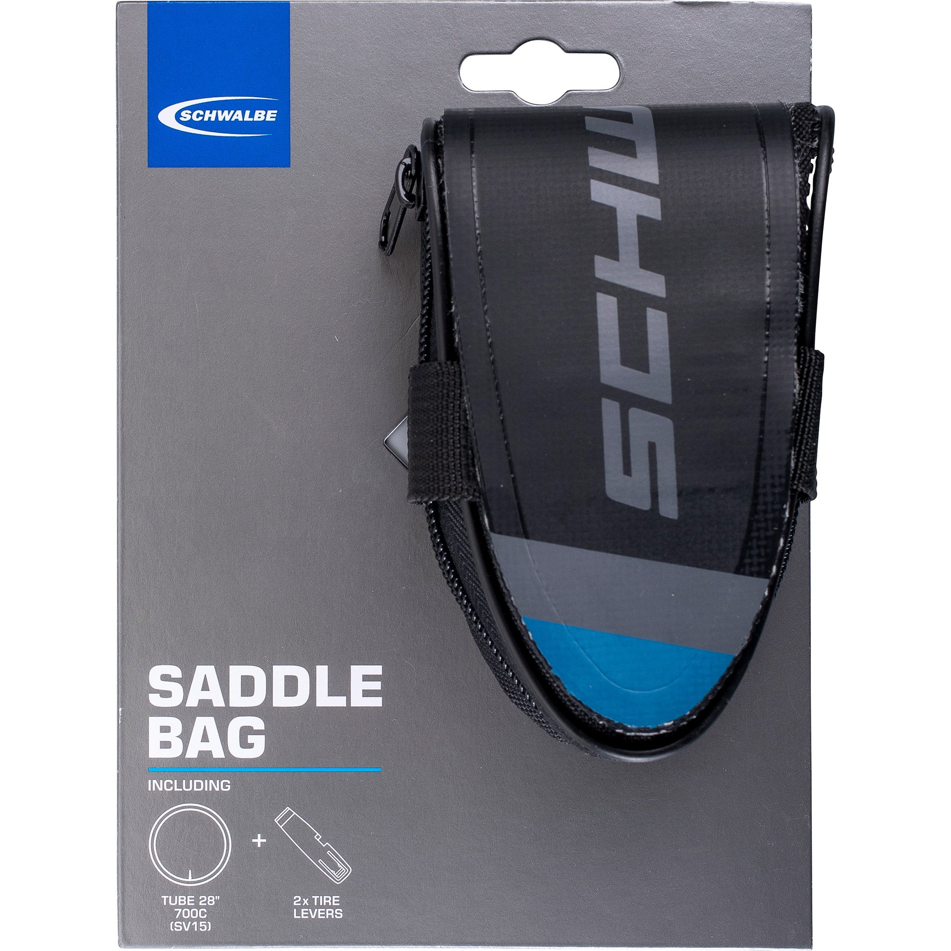 Schwalbe zadeltas m/bib SV15 m/2x bandenlichters 28"