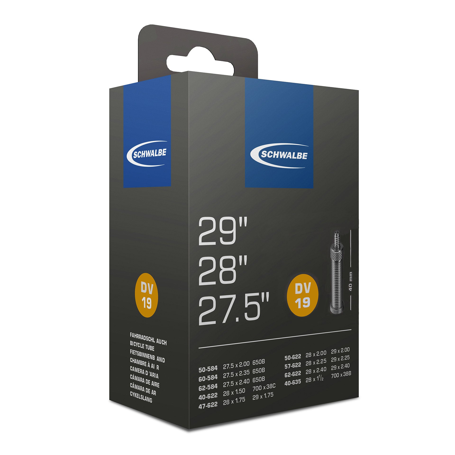 Schwalbe bib DV19 27½/28/29" 40/62-584/635 HV 40mm