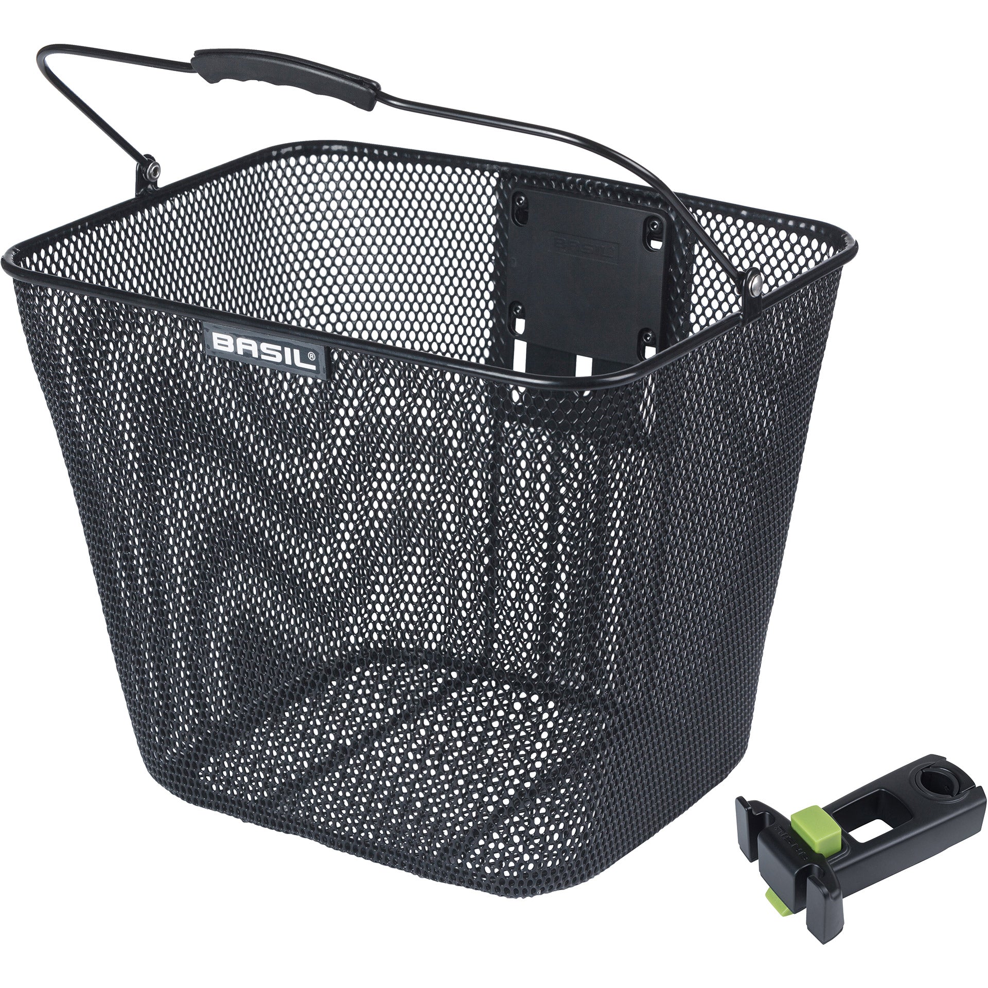 Basil mand Bilbao KlickFix met stuurpenhouder zwart